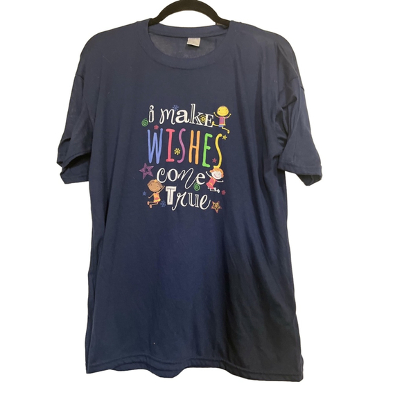 Unbranded Tops - EUC Women's “I Make Wishes Come True” T-shirt Size L Blue